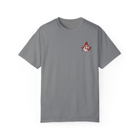 Master Mason Blue Lodge Canada Jurisdiction T-Shirt - Garment-Dyed Tee Various Colors - Bricks Masons