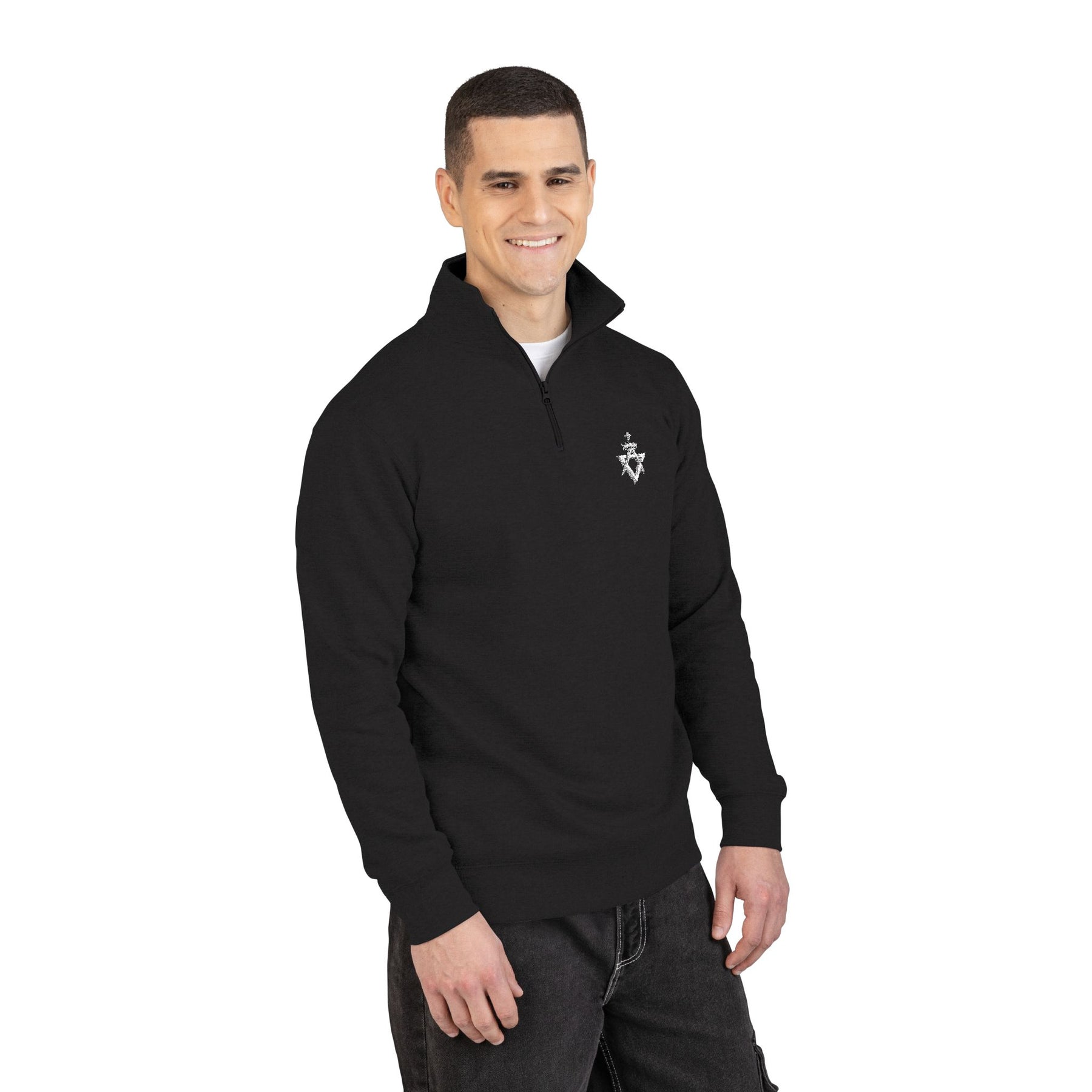 Allied Masonic Degrees Sweatshirt - White AMD Emblem Embroidery - Bricks Masons