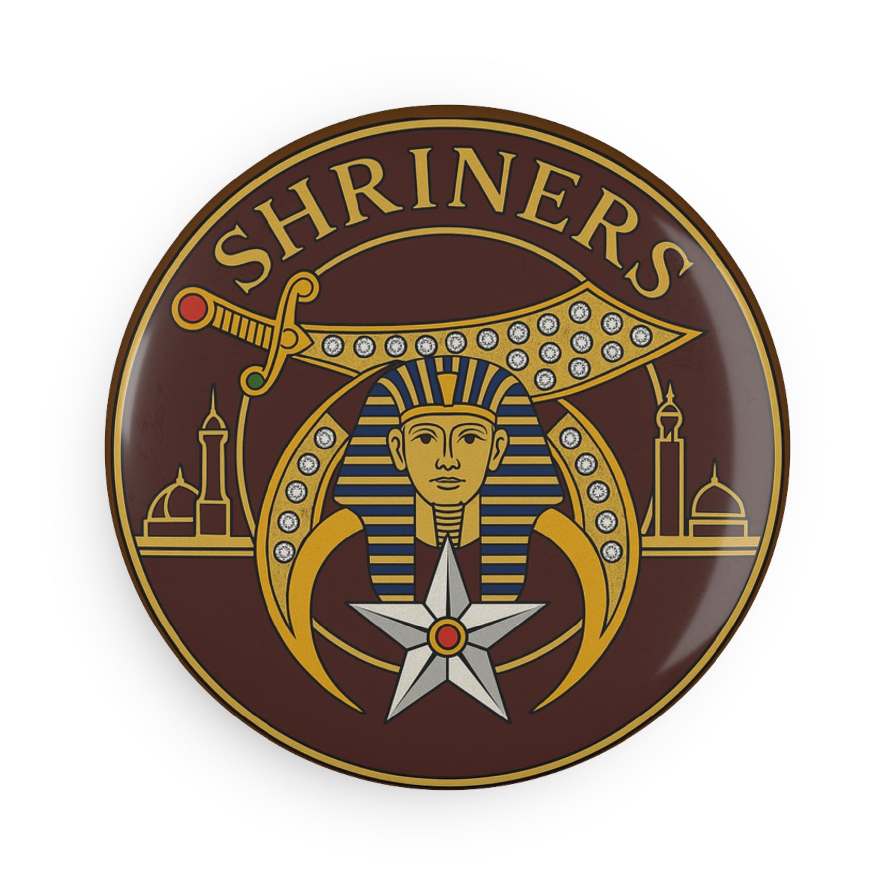 Shriners Magnet - Decorative Refrigerator - Bricks Masons