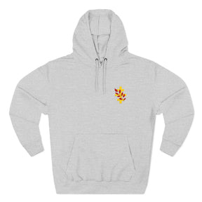 Red Branch of Eri Hoodie - Embroidered Chest Design - Bricks Masons