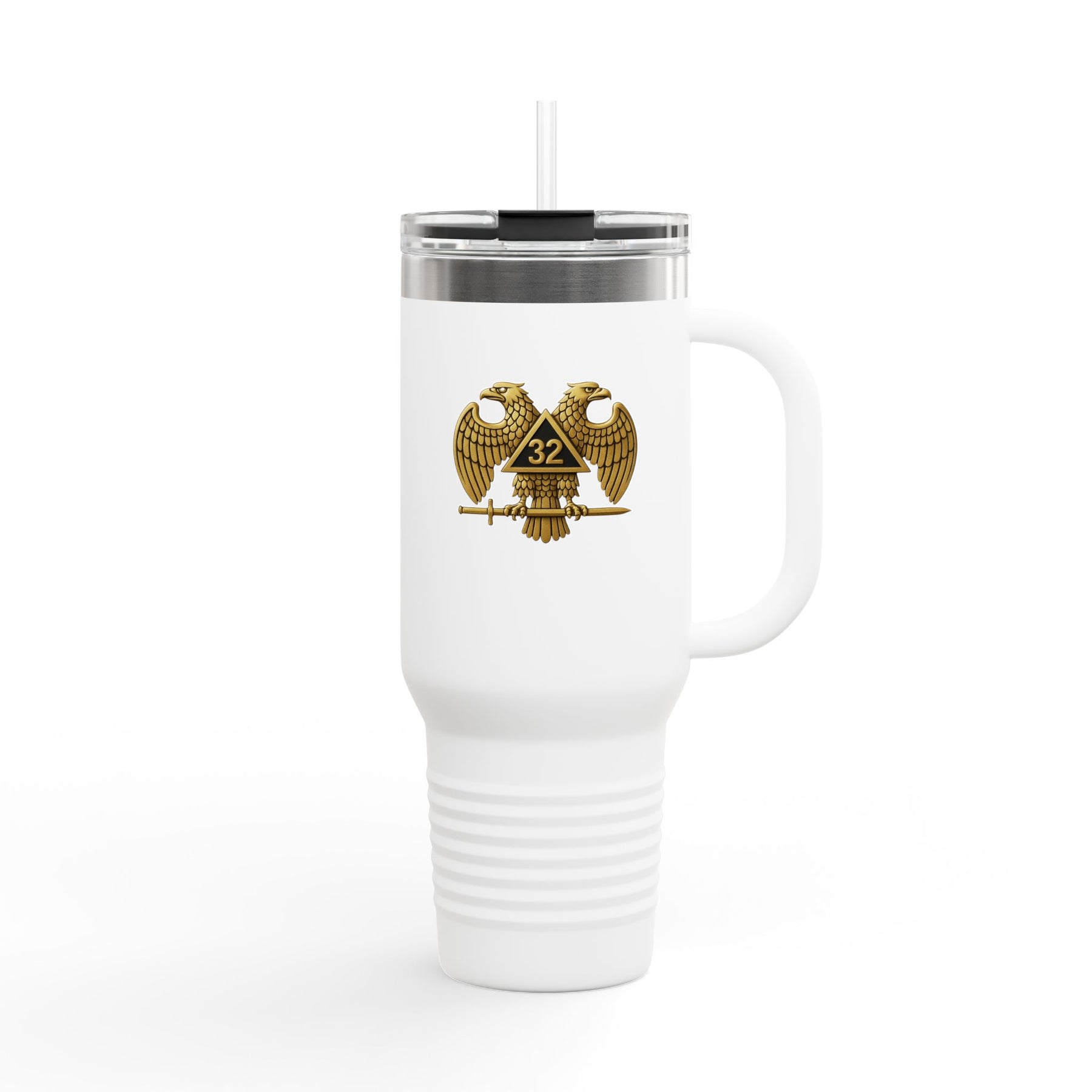 32nd Degree Scottish Rite Ringneck Tumbler - Double Headed Eagle Wings Down - Bricks Masons