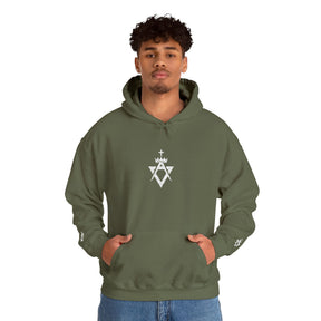 Allied Masonic Degrees Hoodie - Soft Cotton Poly Blend Embroidered Front Motif - Bricks Masons