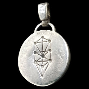 I said Kabbalah ANGELIC INFLUENCES Lyud Zain Hei Name of God 09 Hazayael in silver 2.5 Cm 9 Gr Art 1601 - Bricks Masons