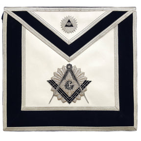 Master Mason Blue Lodge Apron - Navy Blue Hand Embroidery