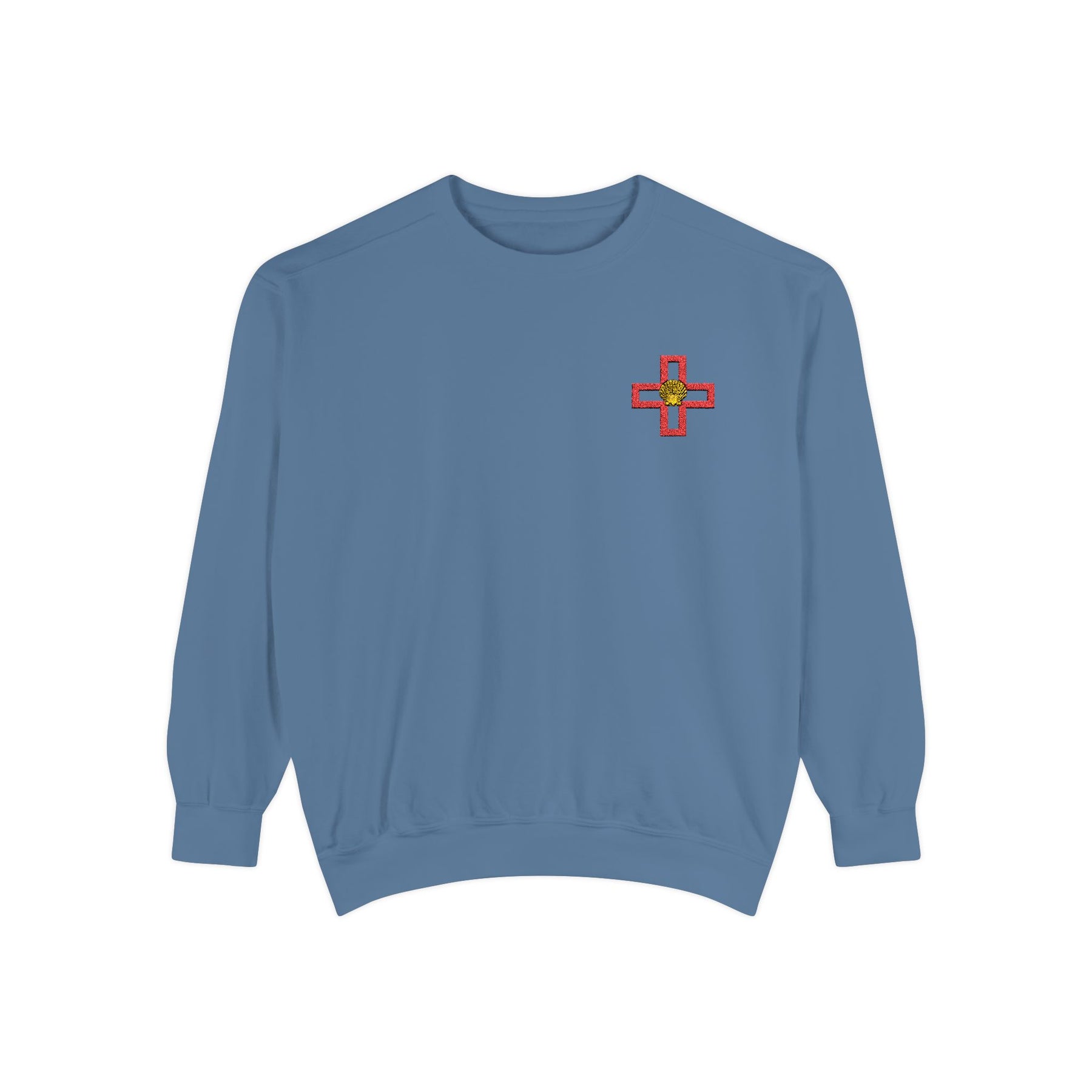 St. Thomas of Acon Sweatshirt - Embroidered Red Cross of Acon - Bricks Masons