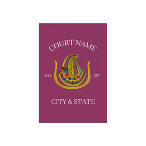 DOI Yard Flag - Colorful Personalized Printed Poly Poplin - Bricks Masons