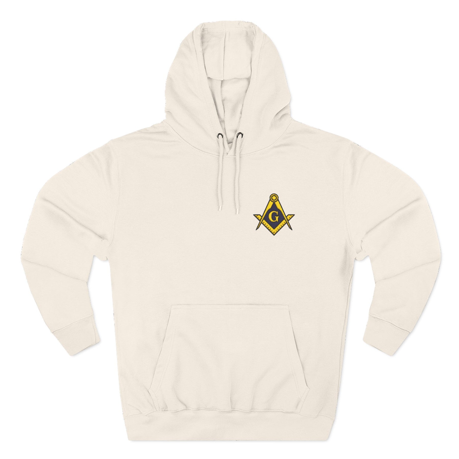 Master Mason Blue Lodge Hoodie - Three-Panel Fleece Embroidered S&C with G - Bricks Masons