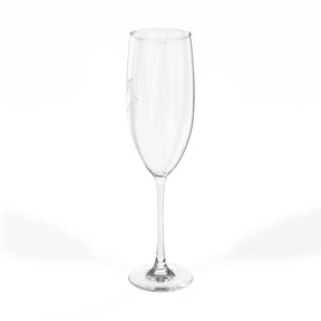 Master Mason Blue Lodge Champagne Flute - Square & Compass G with Personalization - Bricks Masons
