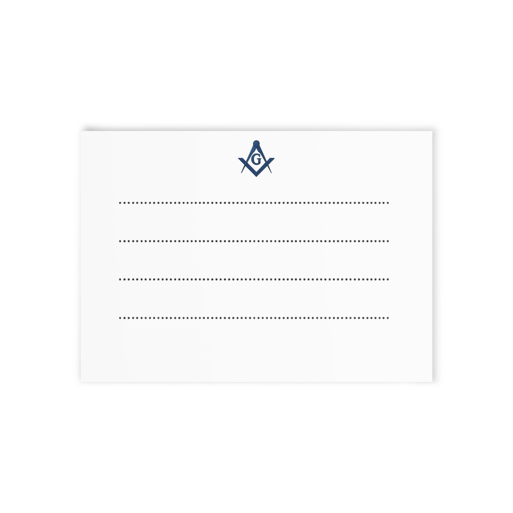 Master Mason Blue Lodge Greeting Card -  (Two-sided print) - Bricks Masons