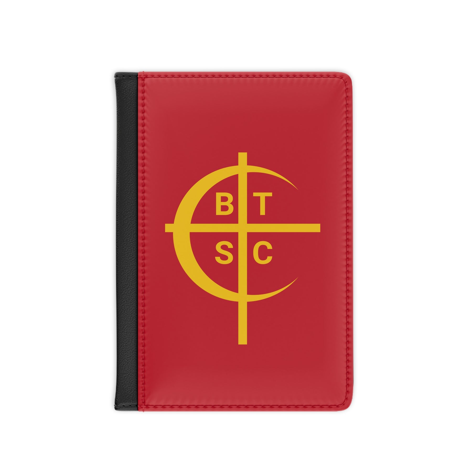 Council of Crusaders Passport Cover - Red PU Leather With Inner Compartments - Bricks Masons