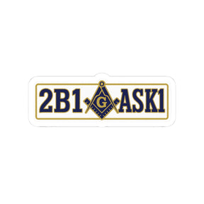 Master Mason Blue Lodge Sticker Decal - Kiss-Cut 2B1 ASK1 - Bricks Masons