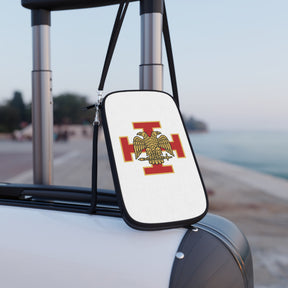 33rd Degree Scottish Rite Passport Wallet - Red Cross With Gold Eagles Wings Down - Bricks Masons