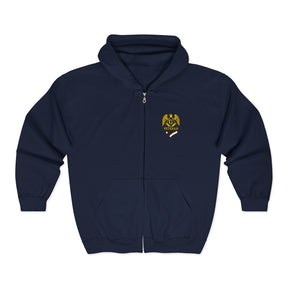 Master Mason Blue Lodge Hoodie - Veteran Mason Zip Up Jacket - Bricks Masons