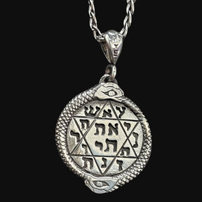 King Solomon Kabbalah Seal Medal 2.2 cm 7 g Silver Art 176 - Bricks Masons