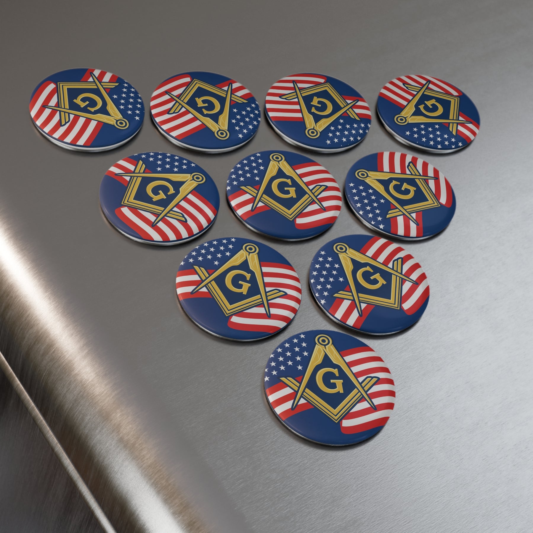 Master Mason Blue Lodge Magnet - Decorative Refrigerator - Bricks Masons