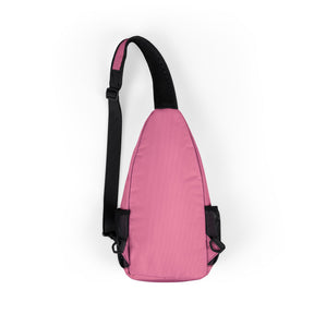 DOI Crossbody Bag - Pink Nylon Fabric With Multiple Pockets - Bricks Masons