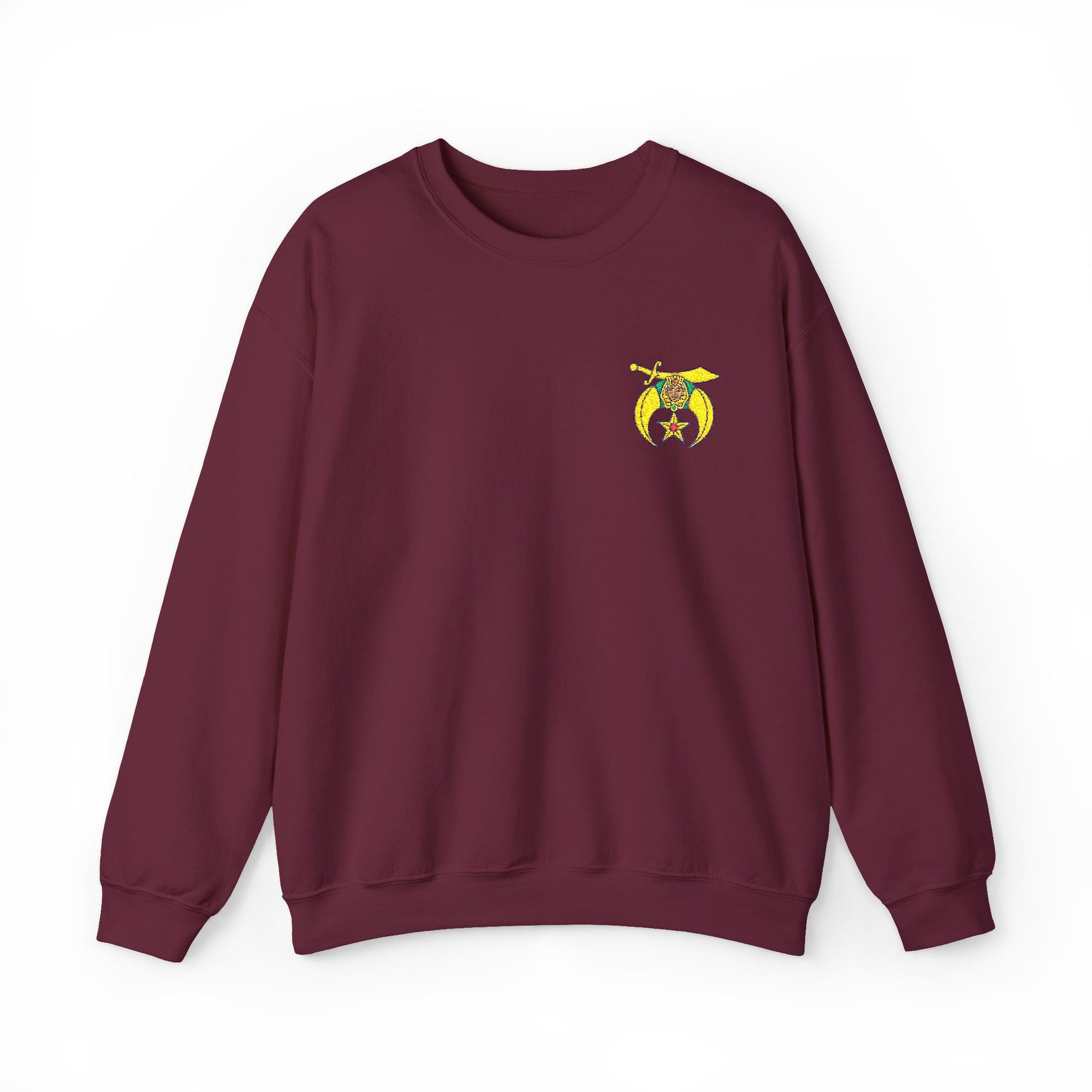 Shriners Sweatshirt - Crewneck Embroidered Front Detail - Bricks Masons