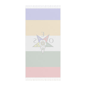 OES Towel - Beach Colorful Polyester With Knotted Tassels - Bricks Masons