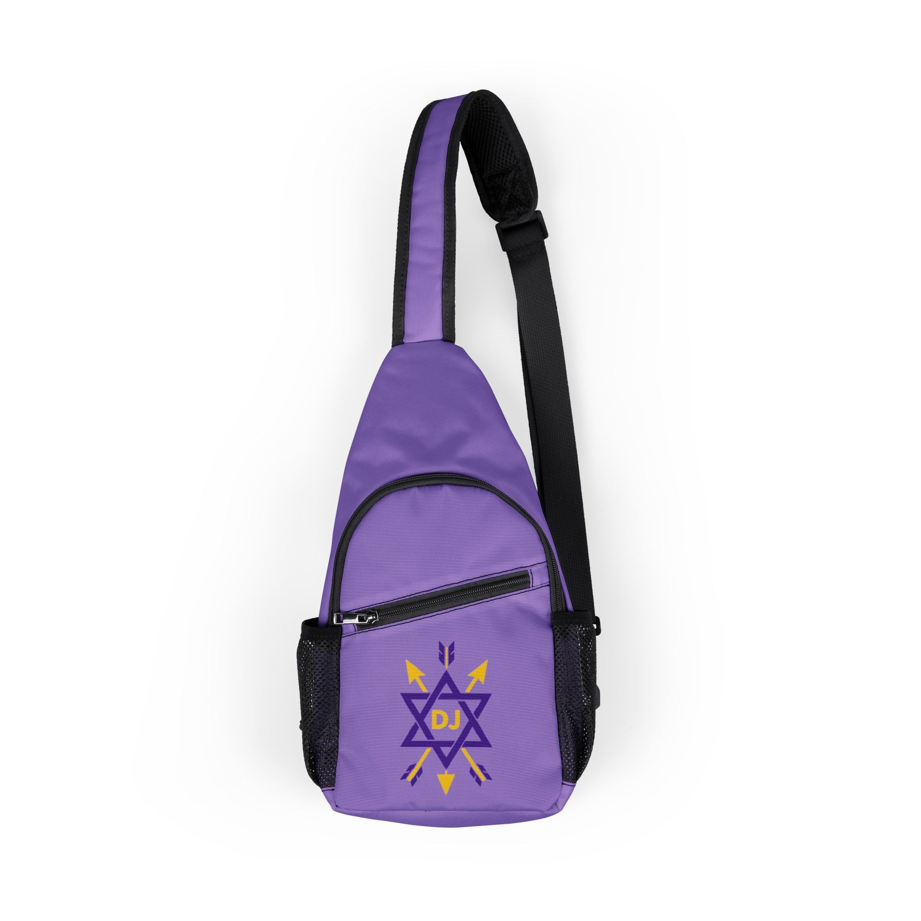 Order of the Secret Monitor Crossbody Bag - Purple Nylon With Multiple Pockets - Bricks Masons
