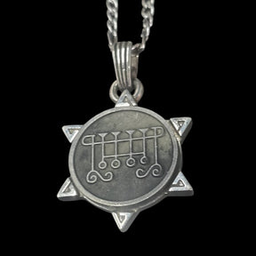 I commemorate Demon 11 DUKE GUSION and Secret Seal of Solomon 72 Demons Lesser Key of Solomon Goetia In Silver 3 x 2.5 cm 12 Gr Art 1870 - Bricks Masons