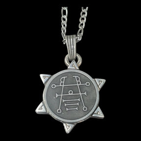 I commemorate Demon 22 COUNT PRESIDENT IPOS and Secret Seal of Solomon 72 Demons Lesser Key of Solomon Goetia In Silver 3 x 2.5 cm 12 Gr Art 1881 - Bricks Masons