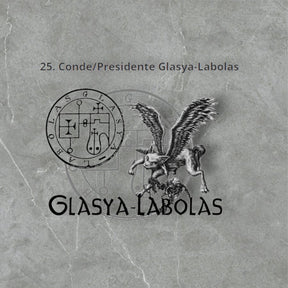 I commemorate Demon 25 COUNT GLASYA LABOLAS and Secret Seal of Solomon 72 Demons Lesser Key of Solomon Goetia In Silver 3 x 2.5 cm 12 Gr Art 1884 - Bricks Masons