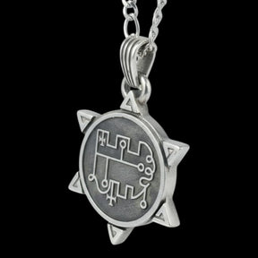 I wove Demon 36 PRINCE STOLAS and Secret Seal of Solomon 72 Demons Lesser Key of Solomon Goetia In Silver 3 x 2.5 cm 12 Gr Art 1895 - Bricks Masons