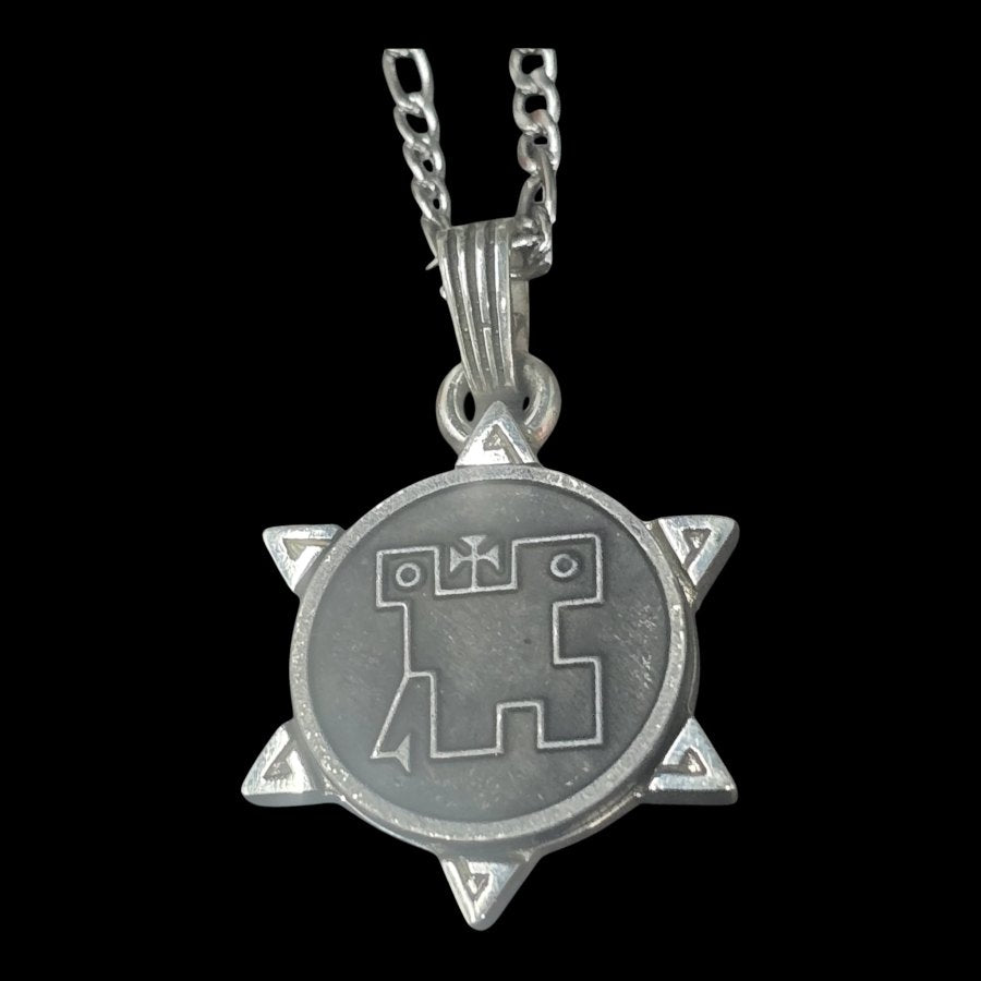 I commemorate Demon 38 COUNT HALPAS and Secret Seal of Solomon 72 Demons Lesser Key of Solomon Goetia In Silver 3 x 2.5 cm 12 Gr Art 1897 - Bricks Masons