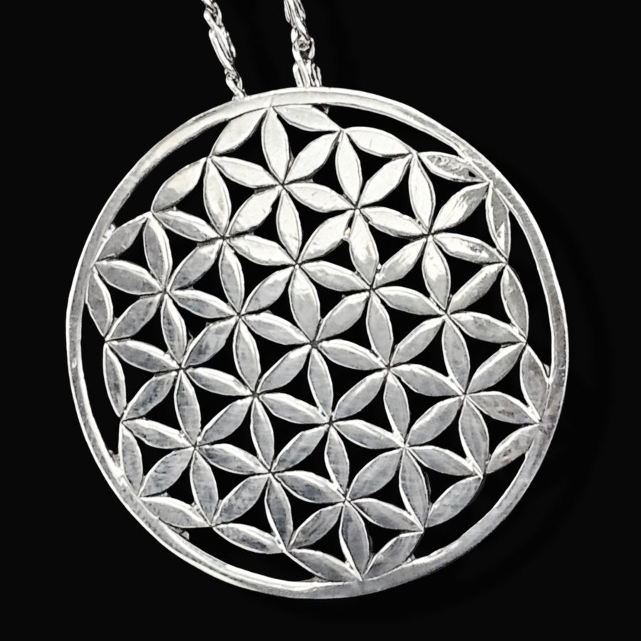 Flower of Life Pendant 3 cm 5.5 g in Silver Kabbalah Art 190 - Bricks Masons
