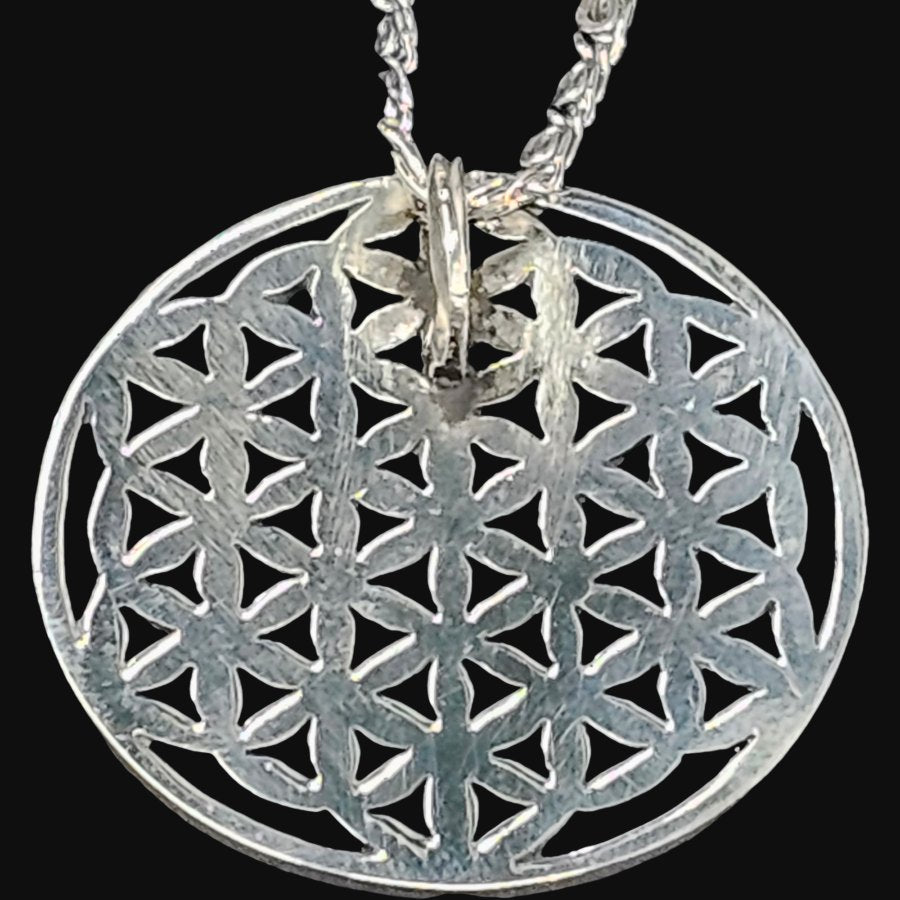 Flower of Life Pendant 3 cm 5.5 g in Silver Kabbalah Art 190 - Bricks Masons