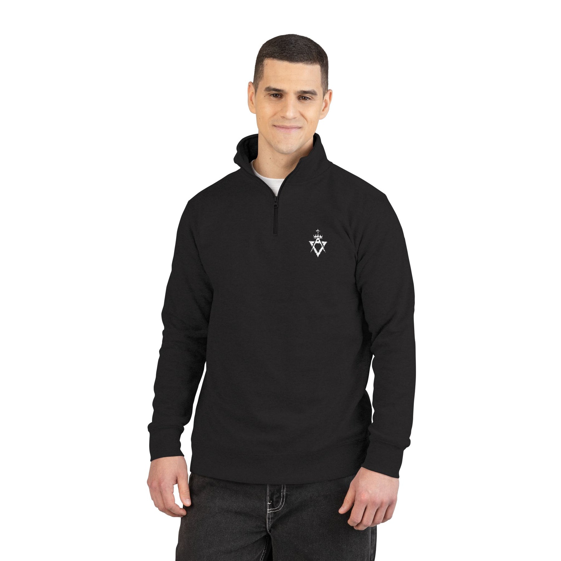 Allied Masonic Degrees Sweatshirt - White AMD Emblem Embroidery - Bricks Masons