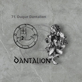 I commemorate Demon 71 DUKE DANTALION and Secret Seal of Solomon 72 Demons Lesser Key of Solomon Goetia In Silver 3 x 2.5 cm 12 Gr Art 1930 - Bricks Masons