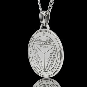 I said Sixth and Seventh Pentacle consecrated to Saturn in Silver 3 Cm 12 Gr 44 Seals of Solomon Art 1954 - Bricks Masons