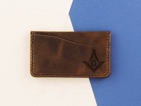 Master Mason Blue Lodge Wallet - Dark Brown