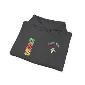 OES Hoodie - Colorful Eastern Star & Initials with Personalization - Bricks Masons