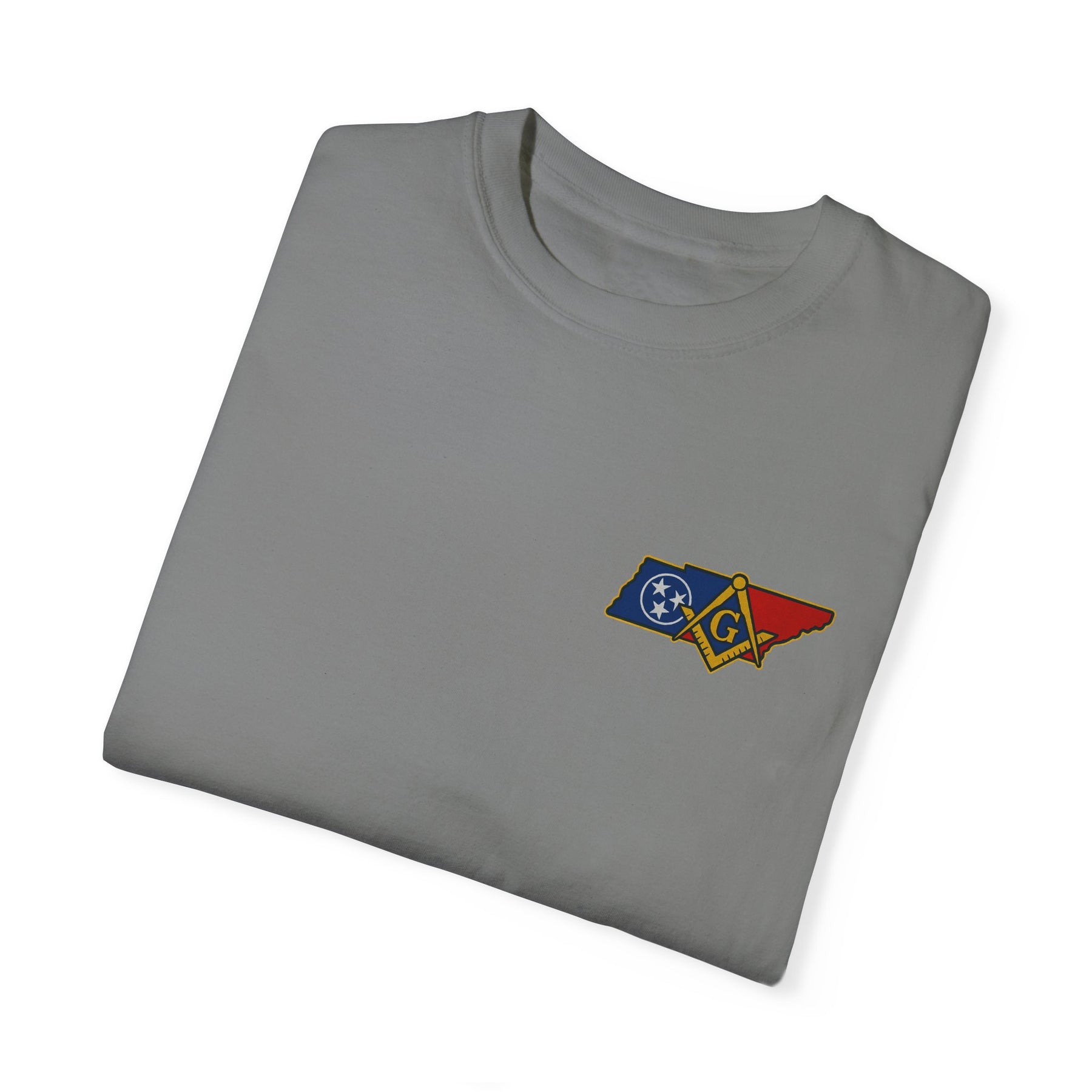 Master Mason Blue Lodge T-Shirt - Garment-Dyed Tennessee Mason - Bricks Masons