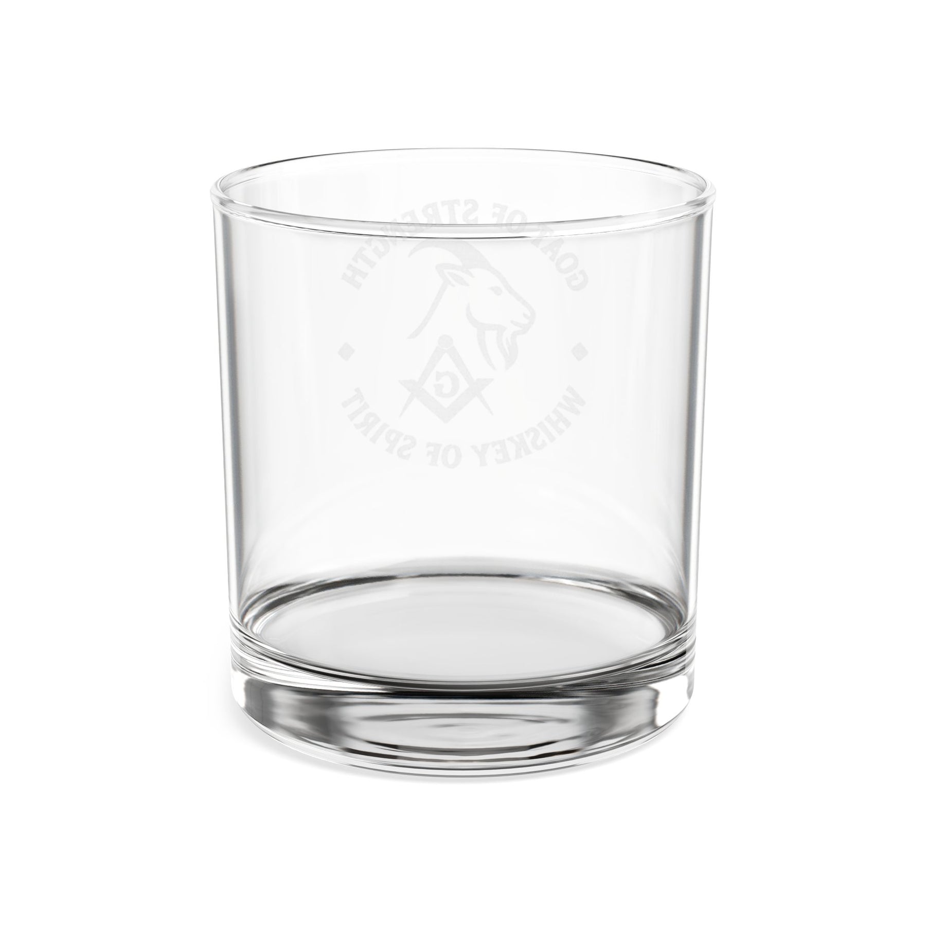 Master Mason Blue Lodge Whiskey Glass - S&C G Goat of Strength Whiskey of Spirit - Bricks Masons