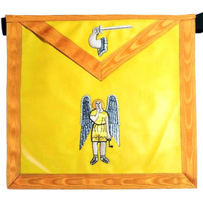 21st Degree Scottish Rite Apron - All Yellow with Gold Moire - Bricks Masons