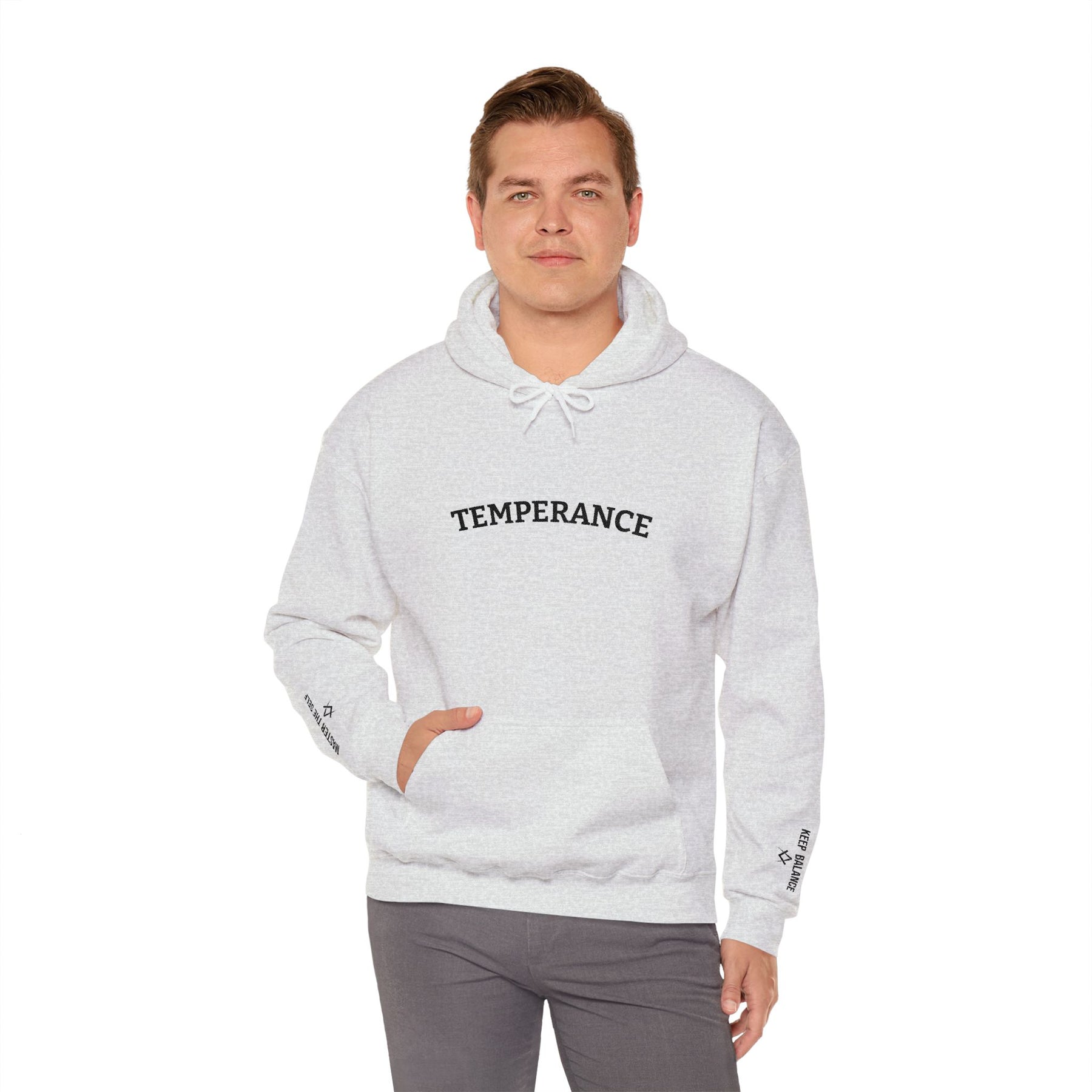 Entered Apprentice Blue Lodge Hoodie - Temperance Front & Sleeves Embroidery - Bricks Masons
