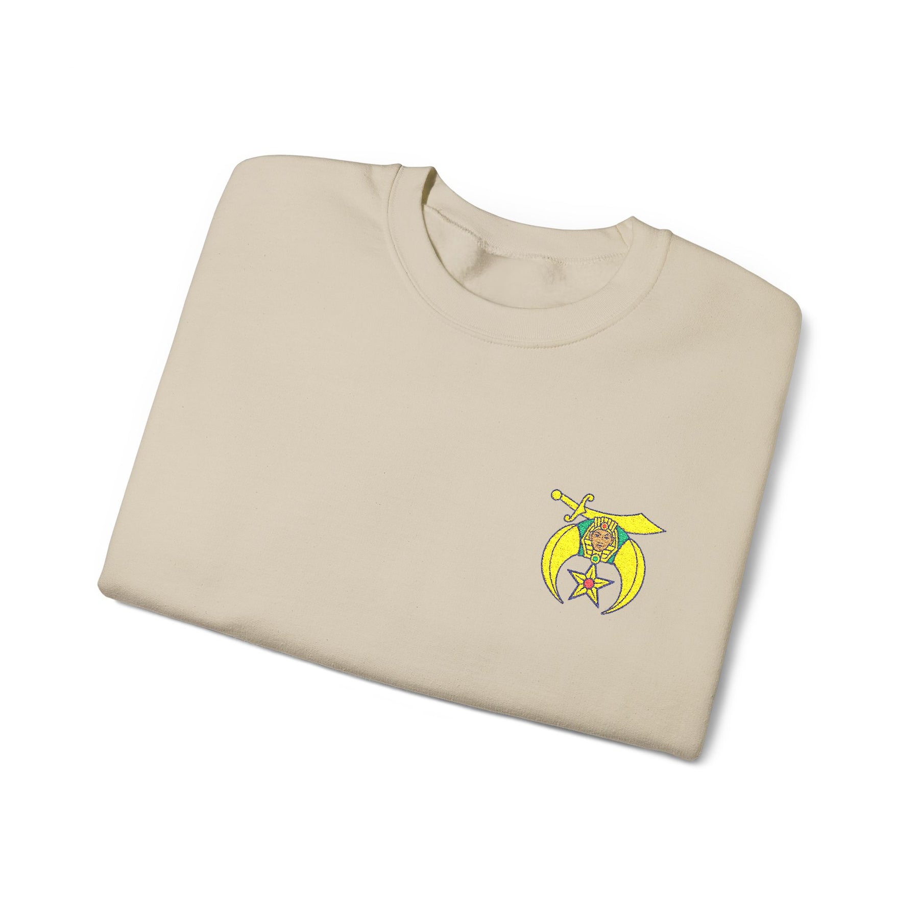 Shriners Sweatshirt - Crewneck Embroidered Front Detail - Bricks Masons