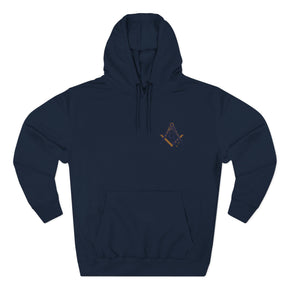 Master Mason Blue Lodge Australia Jurisdiction Hoodie - Stitched Chest Symbol - Bricks Masons