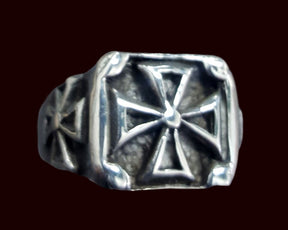 Templar Cross Ring in Silver 1.5 cm 15 g Art 277 - Bricks Masons