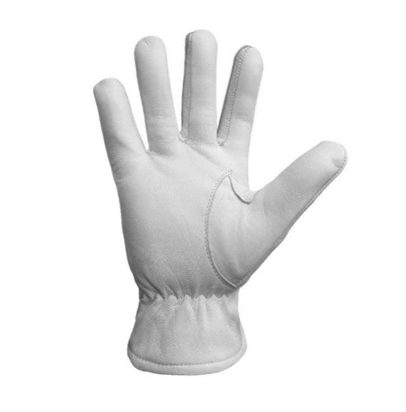 Elks of the World Gloves - White Leather Buck and Doe - Bricks Masons