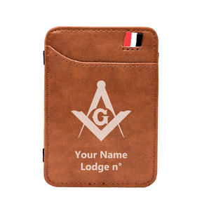 Master Mason Blue Lodge Wallet - Black & Brown