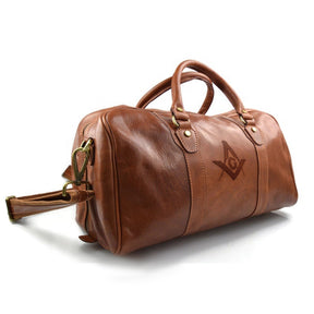 Master Mason Blue Lodge Travel Bag - Matte Brown