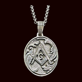 Masonic Master Degree Pendant in Silver Freemasonry Art 301 - Bricks Masons