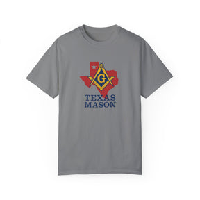 Master Mason Blue Lodge T-Shirt - Texas Mason Garment-Dyed Tee - Bricks Masons