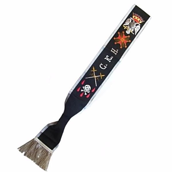 30th Degree Scottish Rite Sash - Black Moire - Bricks Masons