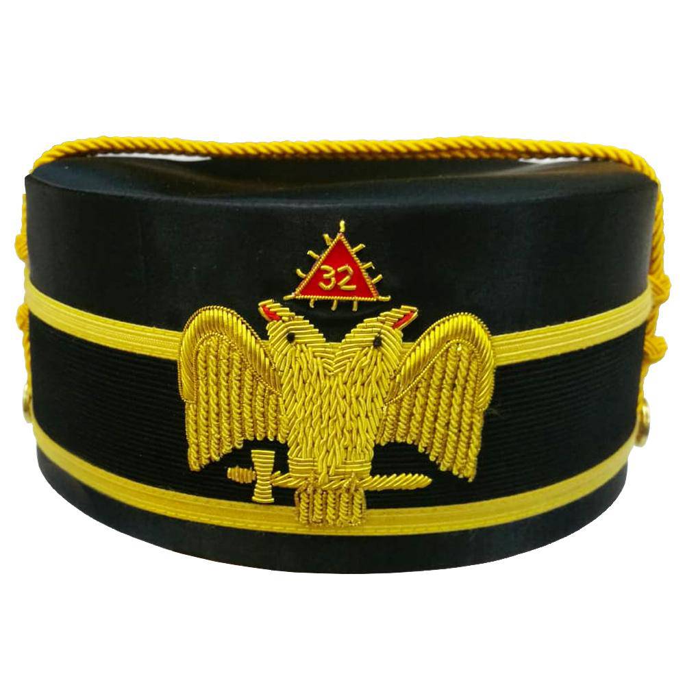 32nd Degree Scottish Rite Crown Cap - Wings Down Double Eagle