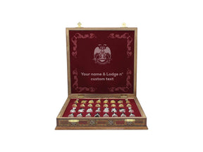 32nd Degree Scottish Rite Chess Set - Wings Down 16.5" (42cm) - Bricks Masons